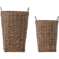 Bloomingville Cestina manden bruin set van 2 stuks