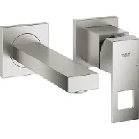GROHE Wastafelmengkraan eurocube 2-gats wand 172 mm supersteel