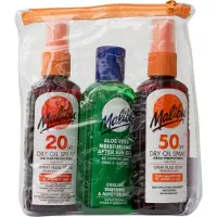 Malibu Travel Pack Dry Oil Spray SPF20 & SPF50 (F) 300 ml 3 stk.