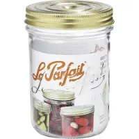Einkochwelt 6x Dosen-Zentrale Terrine Glas 'Le Parfait Familia Wiss, Inmaakpotje, Transparant