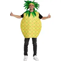 Partychimp Ananas Verkleedpak Fruit Kostuum Unisex Kostuum Carnavalskleding Carnaval kostuum verkleedkleding Volwassenen - Polyester - Geel - Unisex - One size