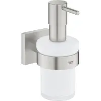 GROHE Start Cube Zeepdispenser met houder - supersteel (RVS look)