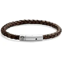 Lucleon Vintage Bruine Lederen Bolo Armband