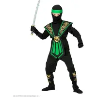 Widmann Ninja pak kinderen Kombat groen