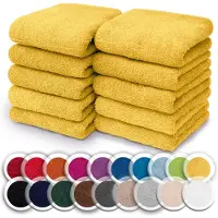 NatureMark Set van 10 washandjes | 100% kat | badstof zeepdoekjes | Formaat 30 x 30 cm | badstof zeepdoekjes in 10 stuks kleur: geel