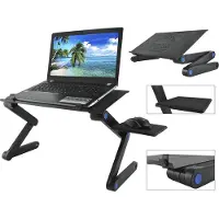 Universeel Laptoptafel Met Muismat - Laptop Verhoger Schoottafel - Bed/Schoot Bureau Notebook Standaard -