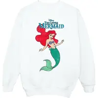 Disney Meisjes De Kleine Zeemeermin Lijn Ariël Sweatshirt (Wit)