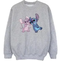 Disney Meisjes Lilo & Stitch Kusjes Sweatshirt (Sportgrijs)