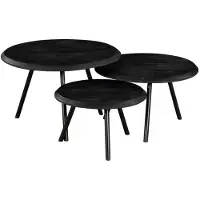 Starfurn salontafel ohio black 70 cm- set van 3