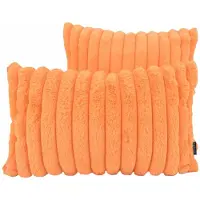 NOVÉE Sierkussen rosie rib oranje | 45 x 45 cm | polyester