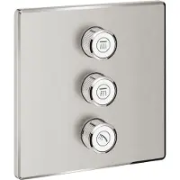 GROHE Opbouwdeel Smartcontrol Volume (3X), Vierkant Supersteel