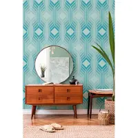 A.S. Création Retro Chic - Blauw - Retro - 395321