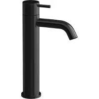 Hotbath Wastafelmengkraan cobber 1-hendel gebogen 28.6 cm gepolijst zwart pvd