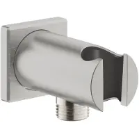 GROHE Wandaansluitbocht rainshower met houder vierkant, supersteel