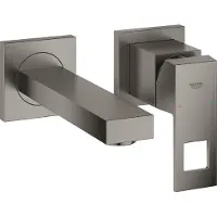 GROHE Wastafelmengkraan Eurocube 2-Gats Wand 172 Mm Hard Graphite Geborsteld