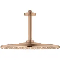GROHE Hoofddoucheset rainshower 310 rond plafond, mono 9,5 l/m, warm sunset geborsteld