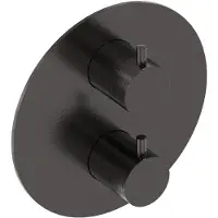 May Afbouwdeel Therm. Met 2-Weg Stop-Omstel Geborsteld Carbon Black Pvd