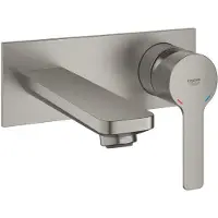 GROHE Lineare New afbouwdeel voor 2-gats inbouw wandkraan M-size m. uitloop 14.9cm supersteel