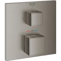 GROHE Opbouwdeel Grohtherm Cube Zonder Omstel Hard Graphite Geborsteld