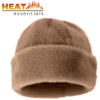 Heat Essentials - Muts Dames - Fake Fur - Taupe - One Size - Superzacht Nep Dons