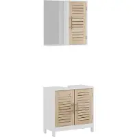 Vicco Looma Badkamermeubelset – 2 delen Wit/eiken