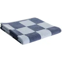 HAY Check badhanddoek 70x136 cm Steel blue