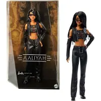 Mattel Signature Aaliyah 11.5" Collectible Doll in Black Faux Leather Outfit