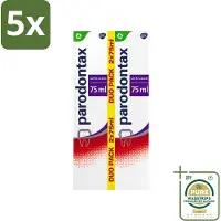 Parodontax 5 x - Tandpasta - Ultra Clean Dagelijkse Formule - Tegen Bloedend Tandvlees - 2 x 75 ml - Grootverpakking - Bloedend Tandvlees - Tandpasta - Tandplak - Tandvleesbescherming - Fluoride