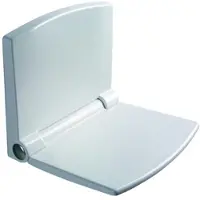 Plieger Douchezitje Lifestyle Opklapbaar met Rugleuning Duroplast Wit