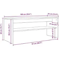 vidaXL TV Kast 100 x 35 x 40 cm Grijs Sonoma Bewerkt hout