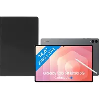 Samsung Galaxy Tab S11 Ultra 14,6 inch 512GB Wifi + 5G Grijs + BlueBuilt Book Case Zwart