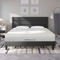 OKWISH Matras 180x200 cm - Koudschuimmatras 7-Zones - Ergonomische Kubussnede & Wendbaar - Geen Opbergruimte - Foam - Wit - Met matras