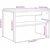 vidaXL TV Kast 60 x 35 x 40 cm Oudhout Bewerkt hout