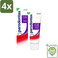 Parodontax - Tandpasta - Ultra Clean - Tegen Bloedend Tandvlees - 75 ml - Voordeelverpakking - 4 stuks - Tandpasta - Bloedend tandvlees