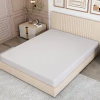OKWISH Matras 140x200cm - Oeko-Tex Ergonomisch Schuim - Antislip Bodem & Handgrepen - Geen Opberg - Voor Slaapkamer/Logees - Comfort - Met matras - Wit