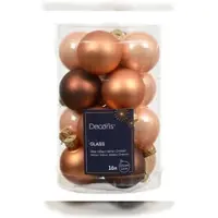 Kaemingk Glazen Kerstballen 3,5 cm - Mix Kleuren, 16 Stuks in Tube