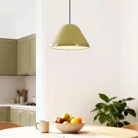 LumenXL Hanglamp Calyx in glanzend khaki groen met witte binnenkant