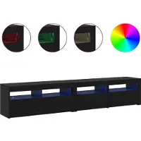vidaXL TV Kast 2 st Zwart Eiken Bewerkt hout