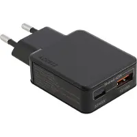 Accezz Ultra Slim GaN Oplader - USB-C + USB-A - 45W - Zwart