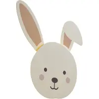 QAZQA Kinder wandlamp beige met detail incl. LED 3-staps dimbaar - Benny the Bunny