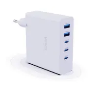 Verico Mojo 140W GaN 5 USB-oplader 140 W 2x USB-A, 3x USB-C USB PD 3.0 Wit Binnen