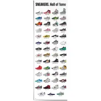 Reinders Poster Sneakers - hall of fame - 158 x 53 - Papier -