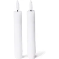 Novaliv LED-kaarsen met timerfunctie, set van 12 - witte kaarsen met bewegende LED-vlam en timer - 12,5 cm hoog voor 2,2 cm diameter / 2 AAA-batterijen vereist - True Glow LED-kaarsen, taps toelopende kaarsen