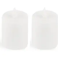 Novaliv LED kaars buiten 2x witte graflichten LED met batterij permanente kaars LED kaarsen flikkerende vlam permanente brander LED begraafplaatskaars sfeerverlichting herdenkingskaars