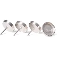 Novaliv 4x kaarsenhouder aluminium plat 10 cm voor adventskrans kaars pin kerstkrans