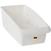 Novaliv cosmetica organizer grote lade organizer badkamer - 25 x 16 cm WITTE make-up kwastenhouder? Opbergdoos voor make-upkwasten, eyeliner, lippenstift, lipgloss, cosmetische kwasten