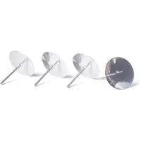 Novaliv 4x kaarsenhouder met spike 7,5 cm zilveren kaarsenplaat om kaarsenhouder Adventskrans Adventskaarshouder ronde kaarsenpin Kerstkrans kaarsenhouder Adventskrans decoratie kaarsentuit metaal