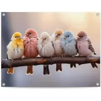 Reinders Tuinposter Tuinvogels - 60 x 80 - Canvas -