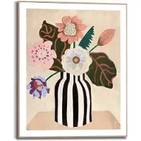 Reinders! Schilderij Funky Flowers - 50 x 40 - Hout -