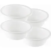 Novaliv 4x Afwaskommen Rond 10L, D40 cm, Wit, BPA-vrij Vaatwasmachinebestendig Ideaal voor Keuken en Camping, Ronde Kom, Grote Plastic Kom, Afwaskom, Plastic Kom, Deegkom